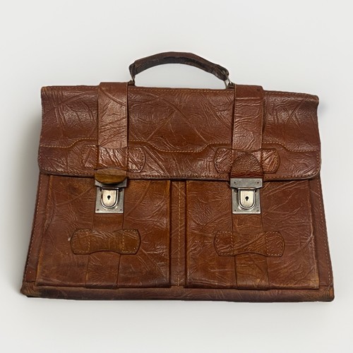 Vintage leder aktentasche - vintage,